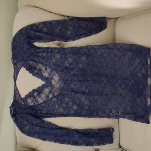Victoria Secret Blue Lace Mini Dress, Size M, Brand New without Tag